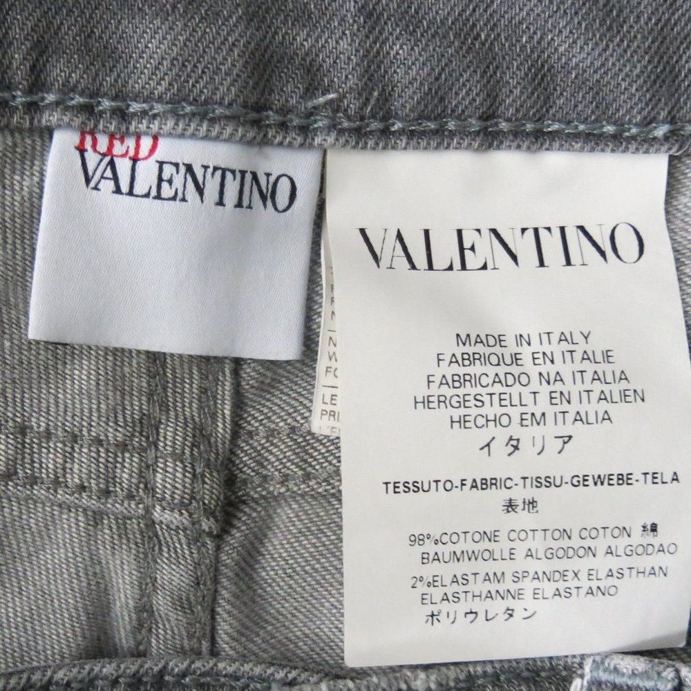 Red Valentino Jeans with Ruffled Pockets - Picture 8 of 9